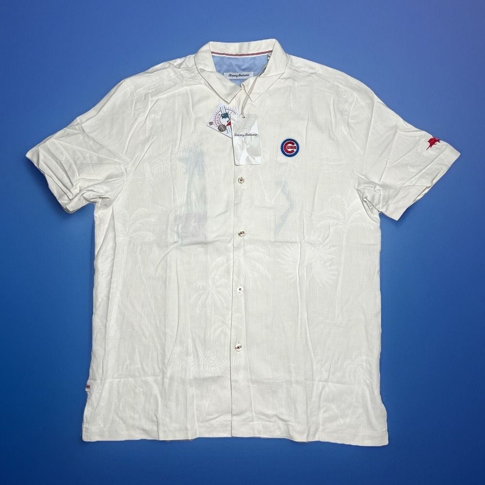 Tommy Bahama MLB Baseball Chicago Cubs Men M Hawaiian Bases Loaded “SAMPLE”NWT